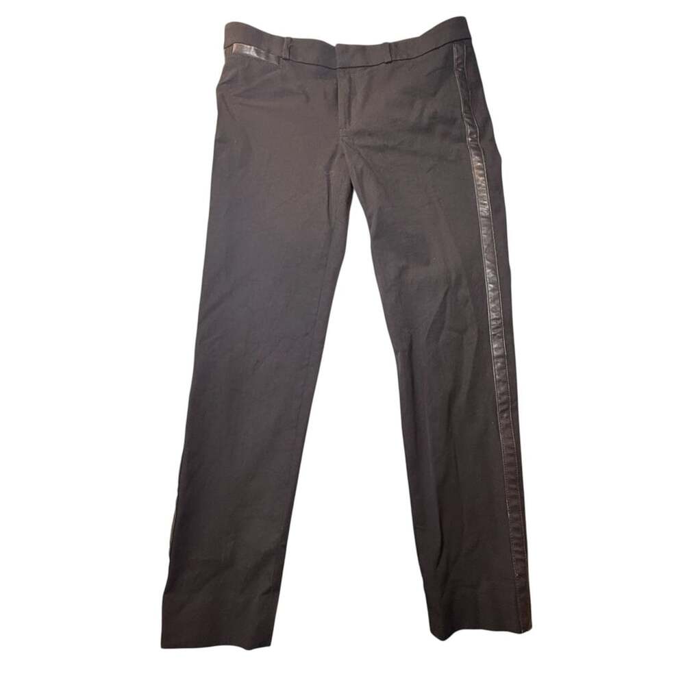 Banana Republic Sloan Pants Size 8 Black Tuxedo Stripe